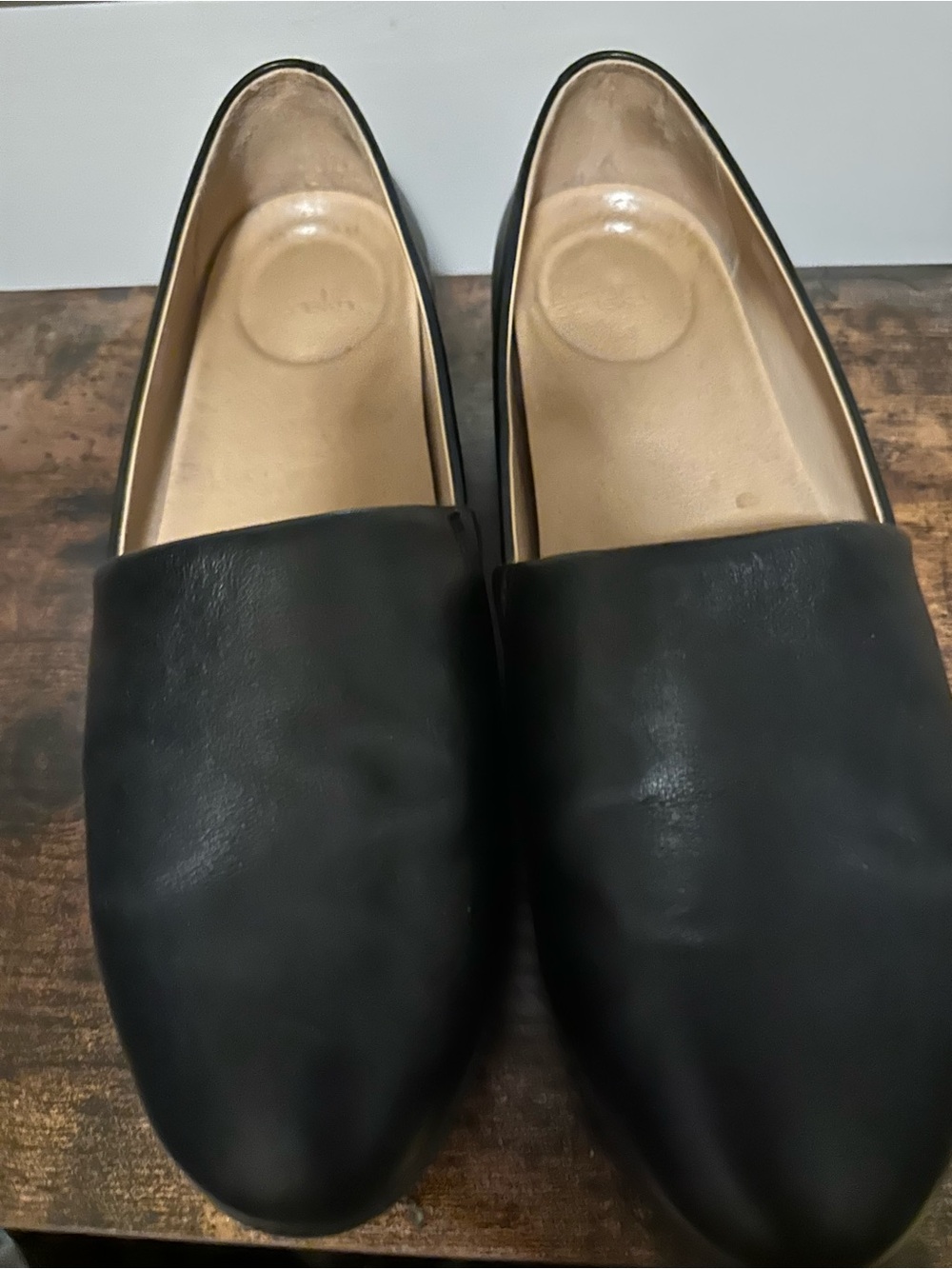 Dansko Black Leather Slip-On Flats